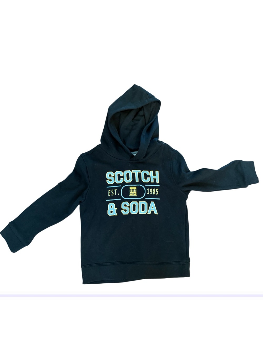 Scotch & Soda Graphic Black Hoodie Pullover-NWT-Size 6